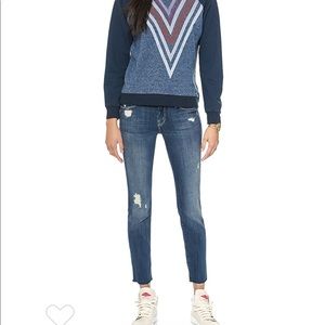 MOTHER The Looker Ankle Fray in Alley Cat, Sz 28